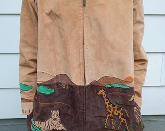 Vintage Leather Safari Jacket Size 3X