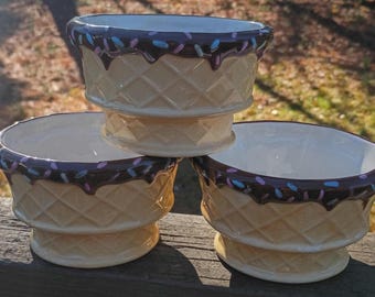 Vintage Ice Cream Bowls