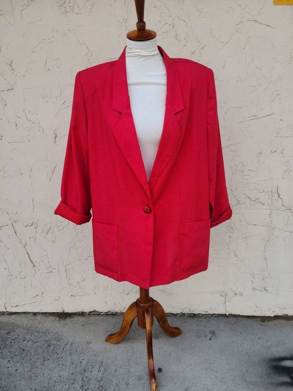 Vintage Pink Sag Harbor Blazer Size 16