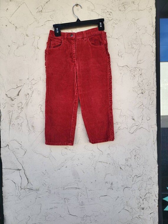Vintage Kids Corduroy Red Brick Pants 