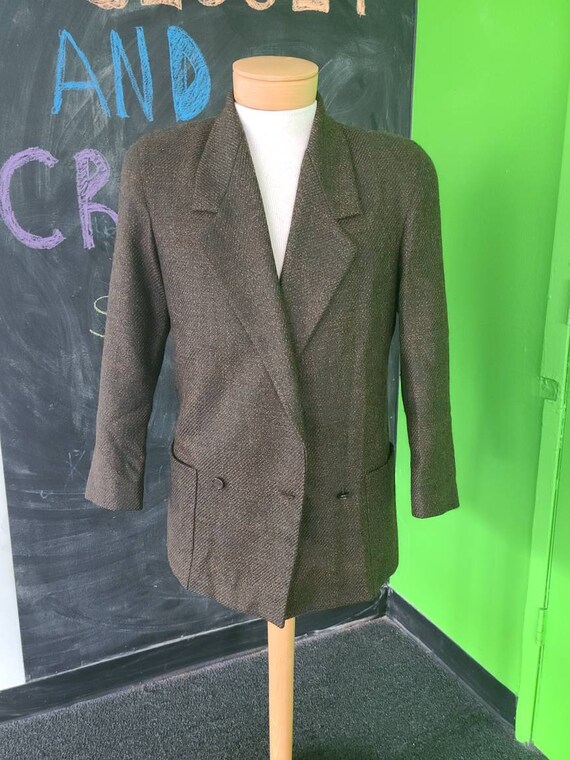 Vintage Wool Tweed Ellen Tracy Blazer 