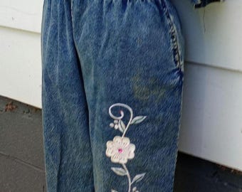 Vintage Embroidered Jean Set Size XL