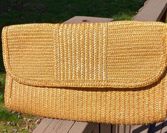 Vintage Straw Clutch