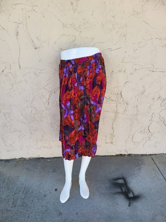 Vintage Petite Floral Print Skirt