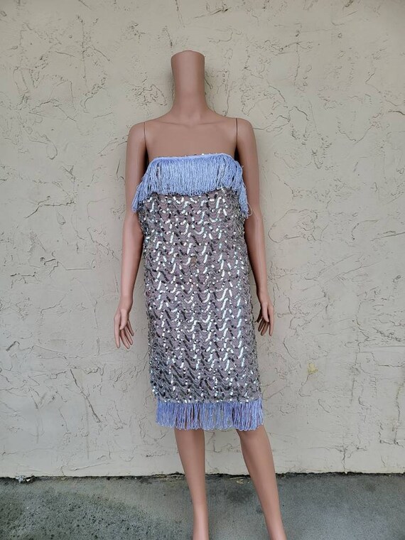 princess polly baby blue dress Pearl Decorated Turtleneck Bodycon Knit Dress in Pink