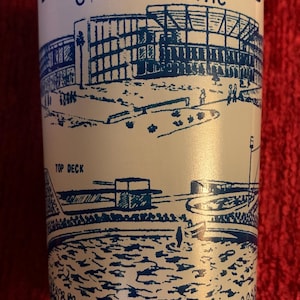 Vintage Hazel Atlas Souvenir Glass Marineland of the Pacific MCM Collectible Tumbler White w Blue Graphics Antique