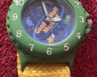1999 Vintage Malt-O-Meal Malto Meal Werbung Kinder Armbanduhr Uhr Good Stuff Maynard