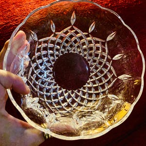 Vintage Crystal Bowl 7 Inches in Diameter