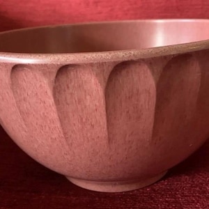 Vintage Boonton Mixing Bowl Lot of 2 Two Melmac Melamine Rose White w Blue Sponge Paint MCM