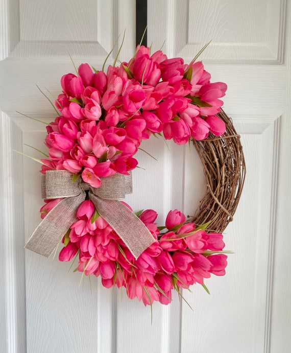 Spring Wreath, Spring/Summer Wreath, Spring Wreath with Bow
