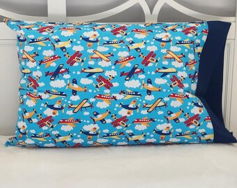 Colorful Airplanes Flying on cotton with a blue cuff