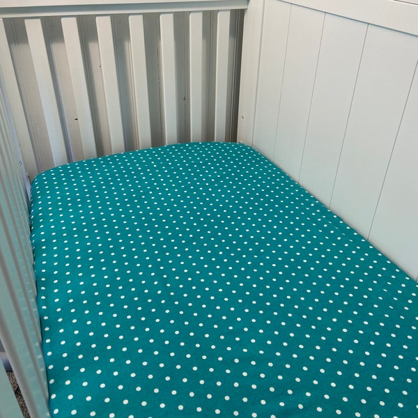 Polka Dot Crib Sheet Etsy