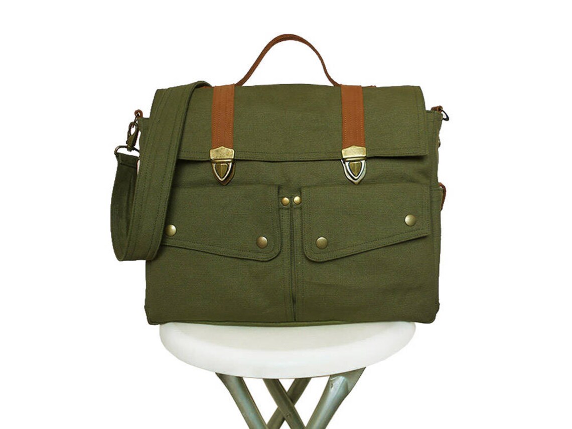 Diaper bag dark olive green/Messenger bag/Diaper bag Etsy