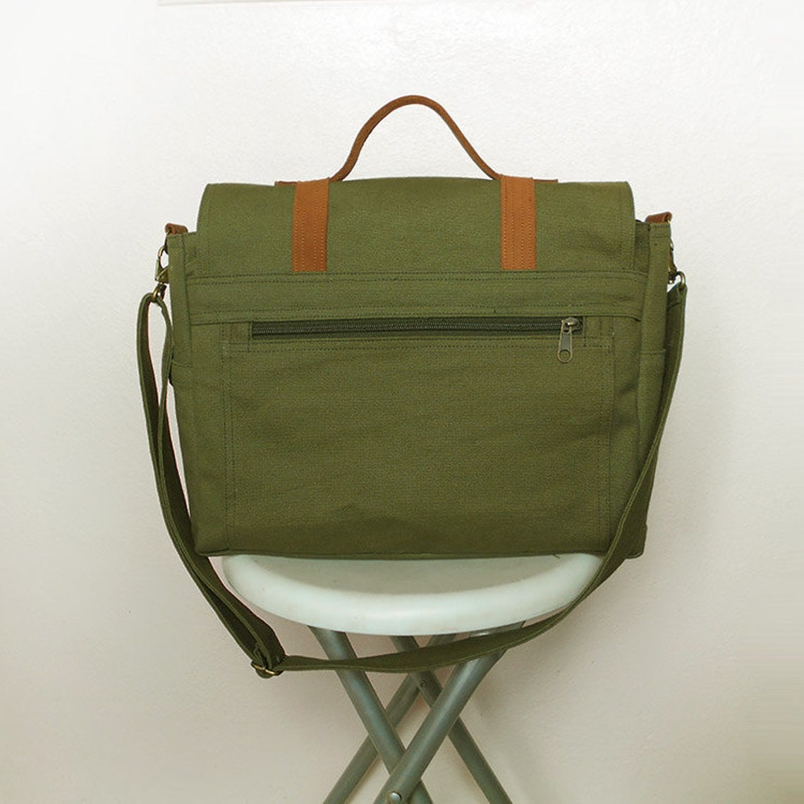Diaper bag dark olive green/Messenger bag/Diaper bag Etsy
