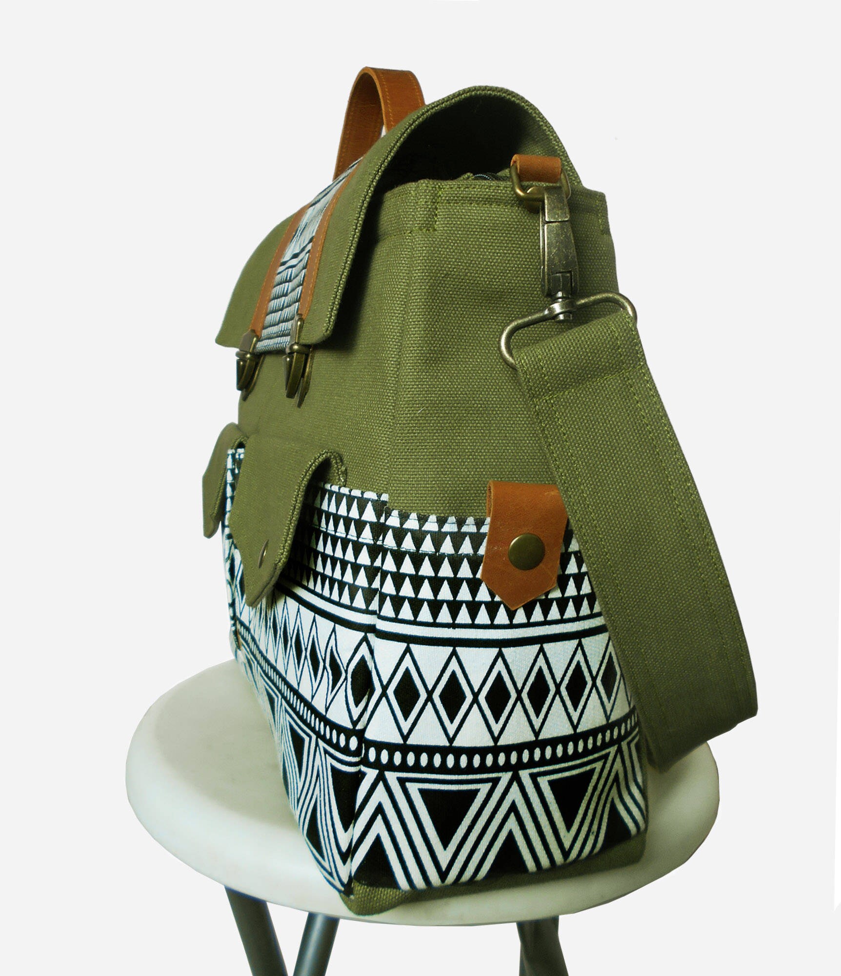 Messenger bag dark olive green/Diaper bag/Diaper Etsy