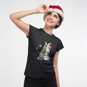 Christmas Snowman Tee, Holiday Shirt, Winter Apparel, Unisex Festive T-Shirt, Gift for Him/Her, Family Christmas Style