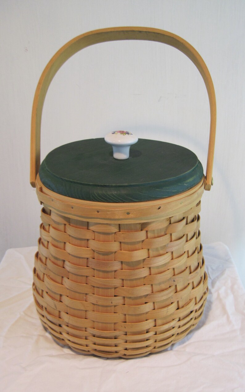 Basket Reed Basket Storage Basket Vintage Basket Etsy
