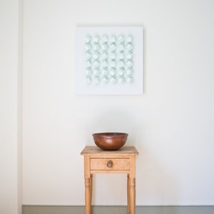 Modern Art Wall Sculpture Block Art Geometric Minimalist Grid Pattern ...