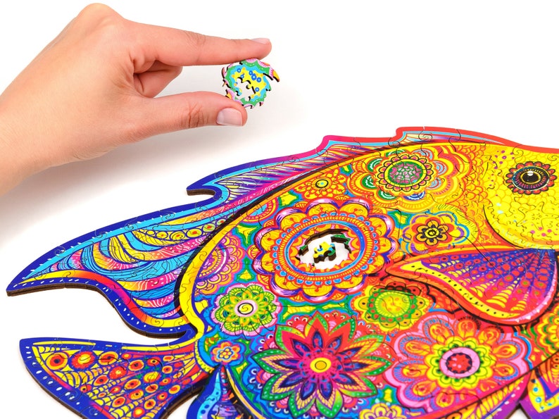 Wooden Puzzle Jigsaw Shining Fish by Unidragon / Jigsaw ...