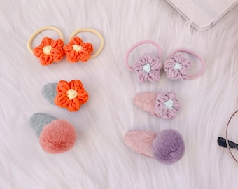Blumen Pom Pom Haarschmuck | Weiche Baby-Haarbänder und -clips | Sanfte Accessoires für Babys und Kleinkinder | Weihnachtsgeschenk| Weihnachtsgeschenk
