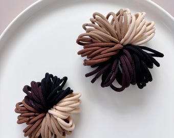 Soft Baby Hair Ties| Small Hoop Ponytail Holders| Gentle Accessory for Babies and Toddlers| Black Color| Christmas Gifts| Stocking Stuffers