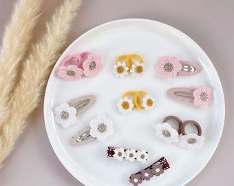 Daisey Themed Hair Accessories| Soft Baby Hair Ties and Clips| Gentle Accessories for Babies and Toddlers| Christmas Gift| Stocking Stuffers