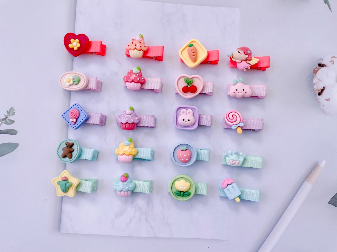 Set of 5 Gentle Baby Hair Clips, Toddler Hair Ties, Baby Hair Bows, Toddler Hair Bows, Baby Hair