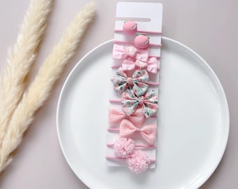 Soft Hair Ties| Small Hoop Ponytail Holders| Gentle Accessories for Babies and Toddlers| Muted Colors| Christmas Gifts| Stocking Stuffers