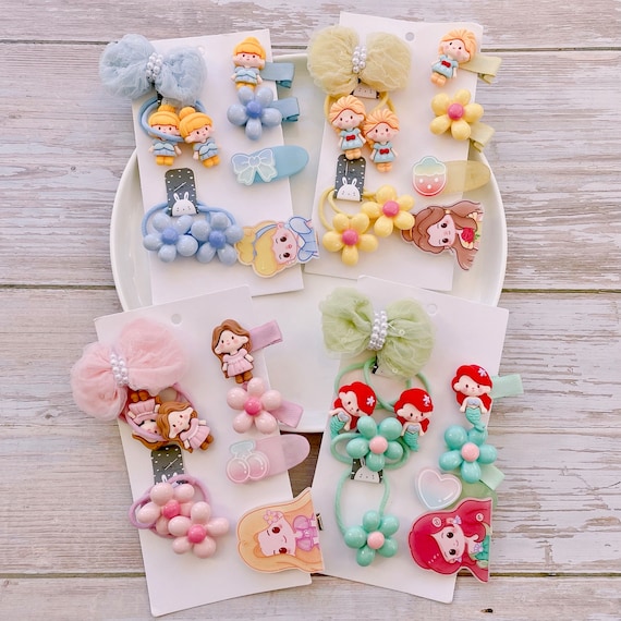 Princess Hair Accessory Set: Toddler Hair Clips & Scrunchies  display picture 3