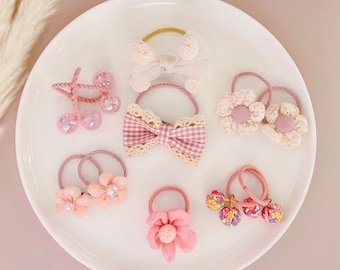 Juego de 10 gomas para el pelo surtidas para bebés, lazos para el pelo de bebés, gomas para el pelo de bebés, lazos para el pelo de bebés, accesorios para el pelo de bebés, accesorios para el pelo de bebés