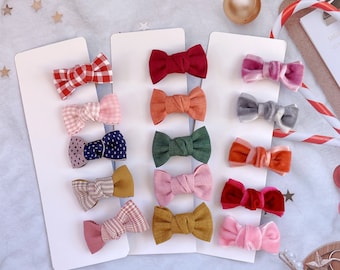 Pinzas para el cabello de bebé con lazos: Juego de 5 accesorios antideslizantes.