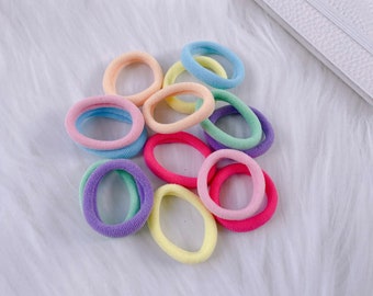 Soft Baby Hair Ties| Small Hoop Ponytail Holders| Gentle Accessory for Babies and Toddlers| Black Color| Christmas Gifts| Stocking Stuffers