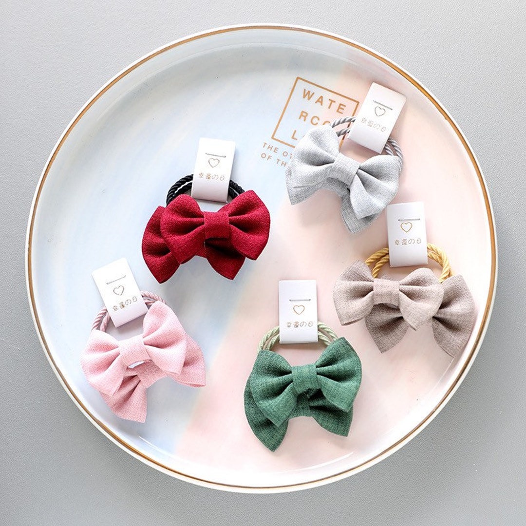 Set of 10 Gentle Toddler Hair Ties, Baby Hair Ties, Baby Hair Bows