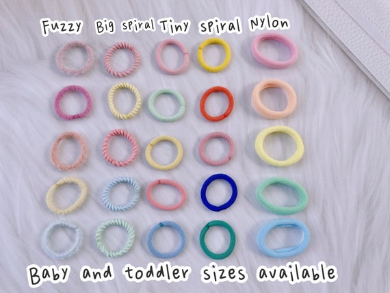 Soft Baby Hair Ties| Small Hoop Ponytail Holders| Gentle Accessory for Babies and Toddlers| Black Color| Christmas Gifts| Stocking Stuffers