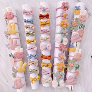 Set of 10 Gentle Baby Hair Ties, Toddler Hair Ties, Baby Hair Bows, Baby Hair Accessories, Toddler Hair Accessories, Pet Hair Ties