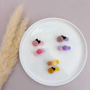 Felt Baby Hair Clips Set: 2 Gentle Clips