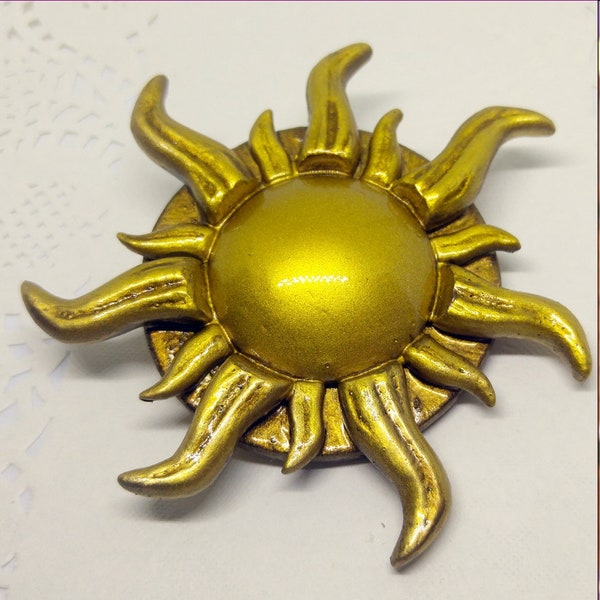 Accessoire cosplay broche en forme de soleil pour Flynn Rider de Raiponce - L'Incroyable Mariage