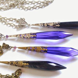 Fantasy pendant - elvish necklace with magic crystal prism image 3