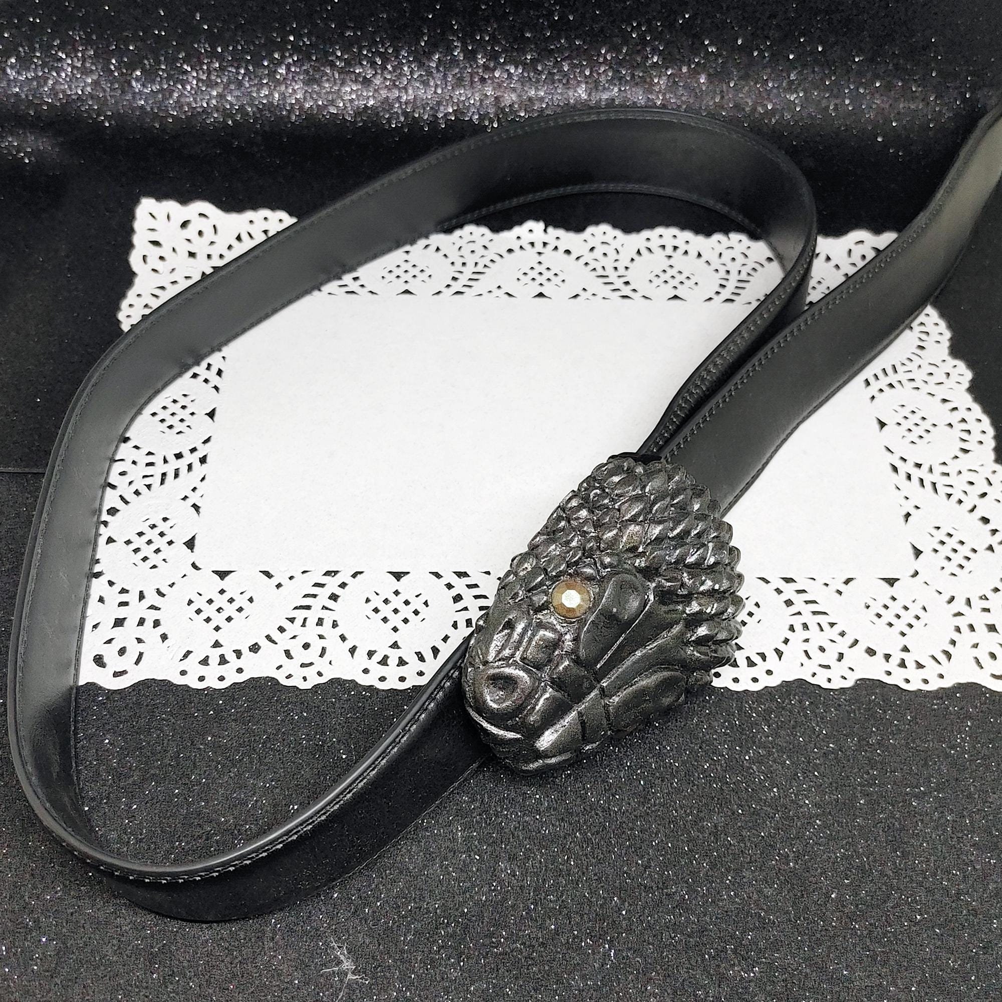 Resin Snake Head Buckle Belt, Inspired by the One Worn by David