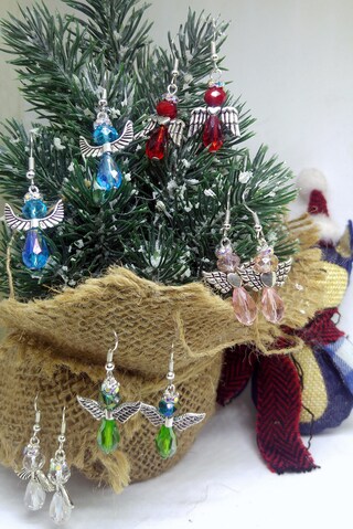 Orecchini Di Natale In Argento 925 Con Alce E Alberello – Ipoallergenici, Per Donna, Regalo In Confezione Velluto