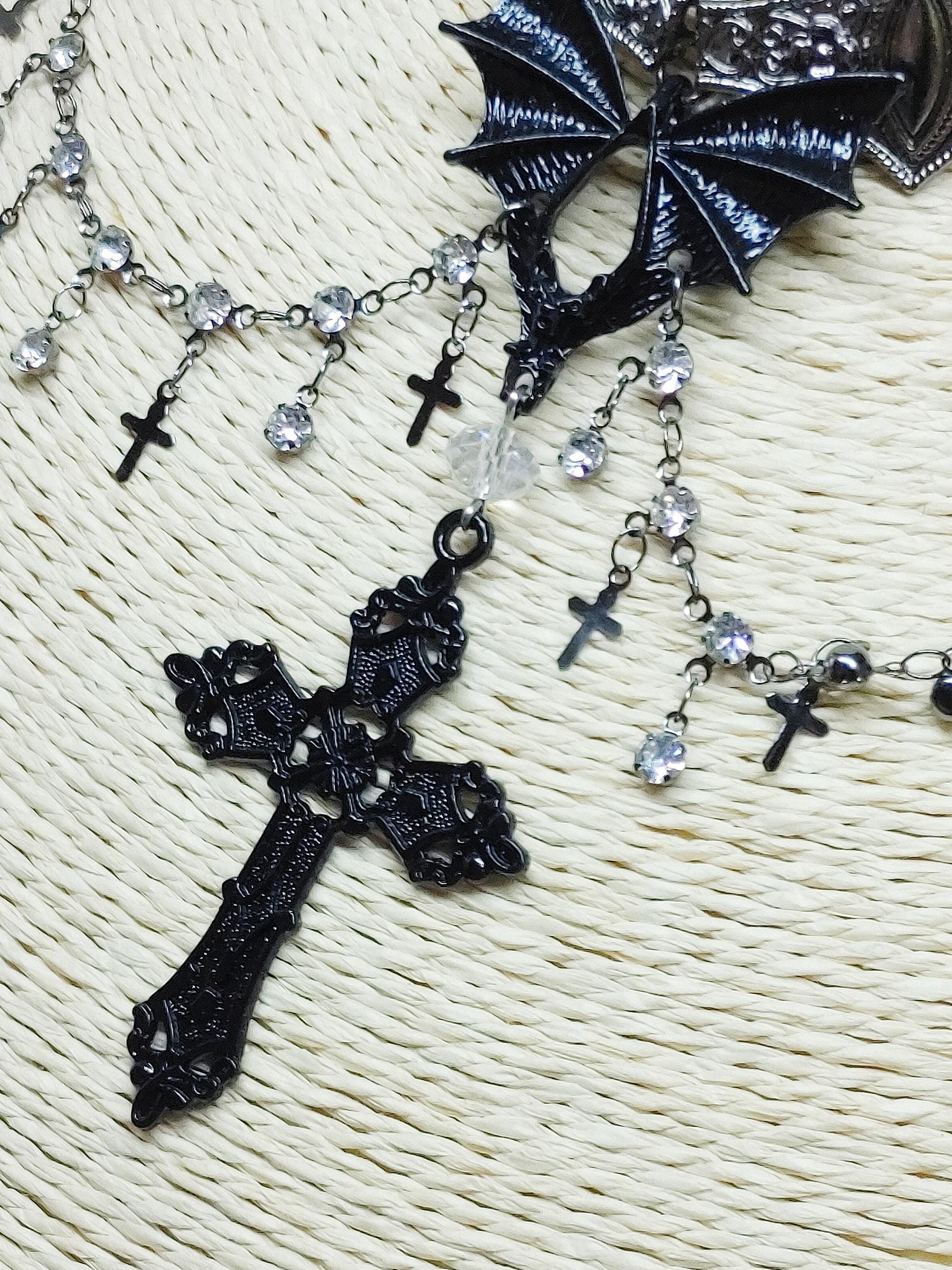 Collana con ciondolo pipistrello in argento sterling 925 ciondolo pipistrello