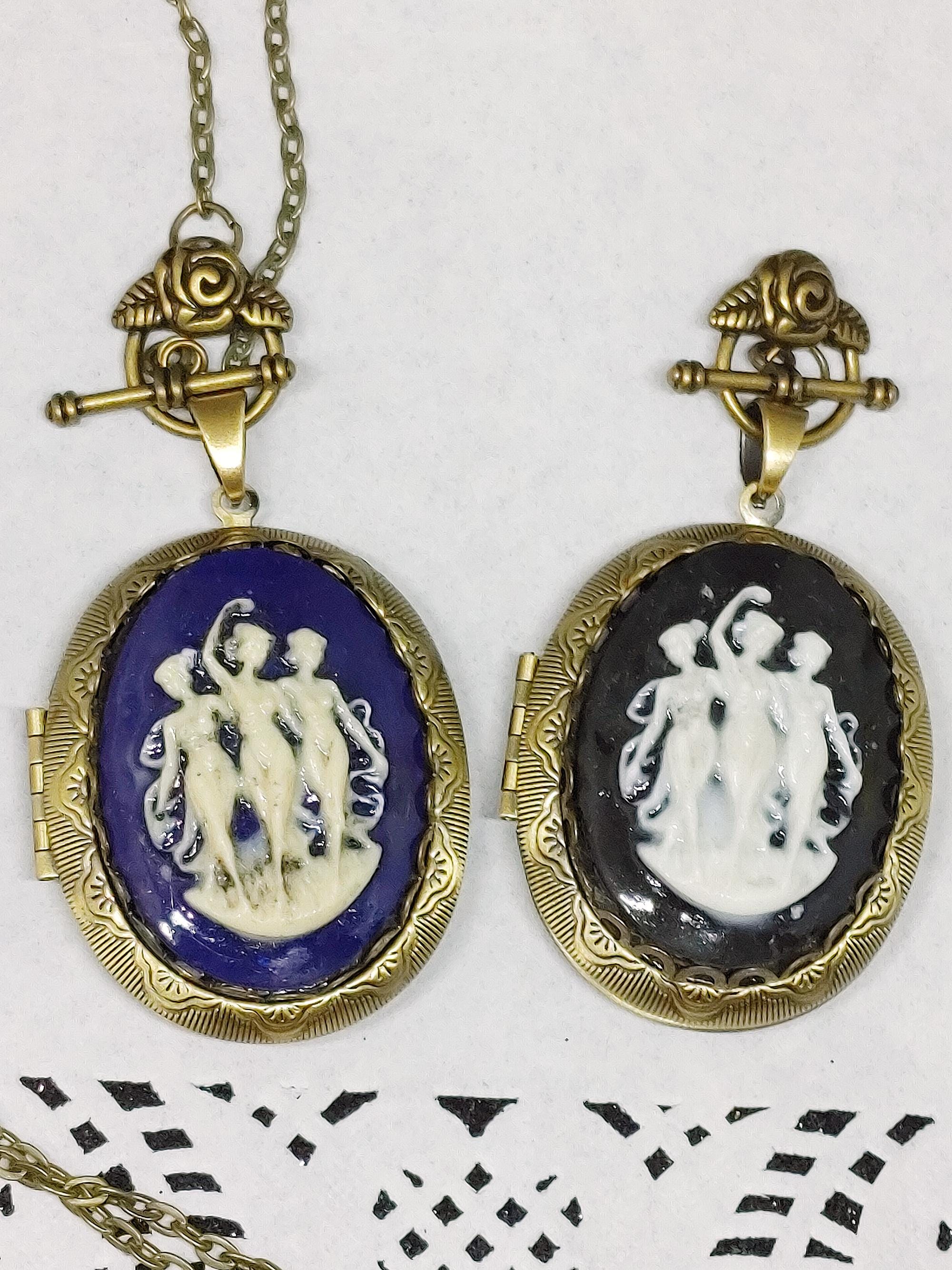 Agatha Harkness: Three Graces Cameo Locket Necklace Inspired