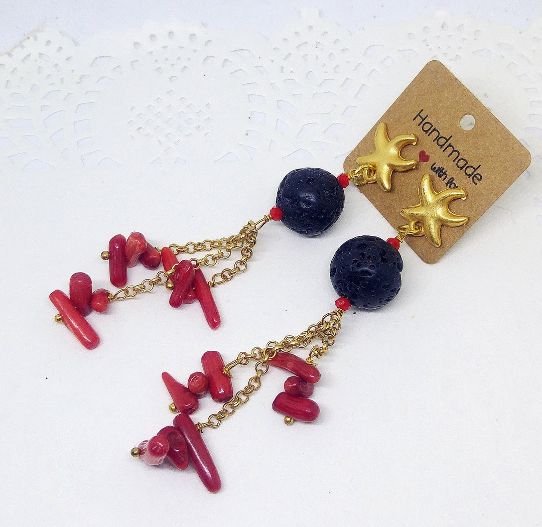 Orecchini Lunghi A Cerchio Con Pendente Tondo | Placcati Oro 18k E Argento | Leggeri 4g | Gioielli Minimal Eleganti Per Donna