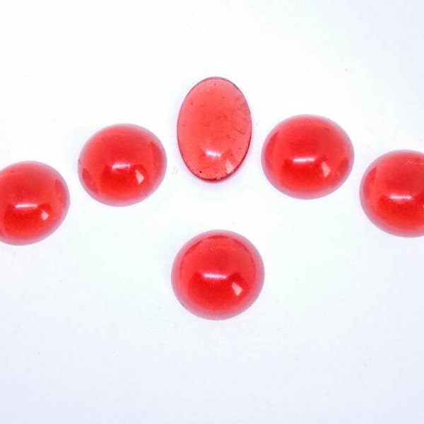 Set di 8 gemme tonde e ovali in resina cristallo per accessori e costumi cosplay - cabochon effetto vetro per gioielli e bigiotteria