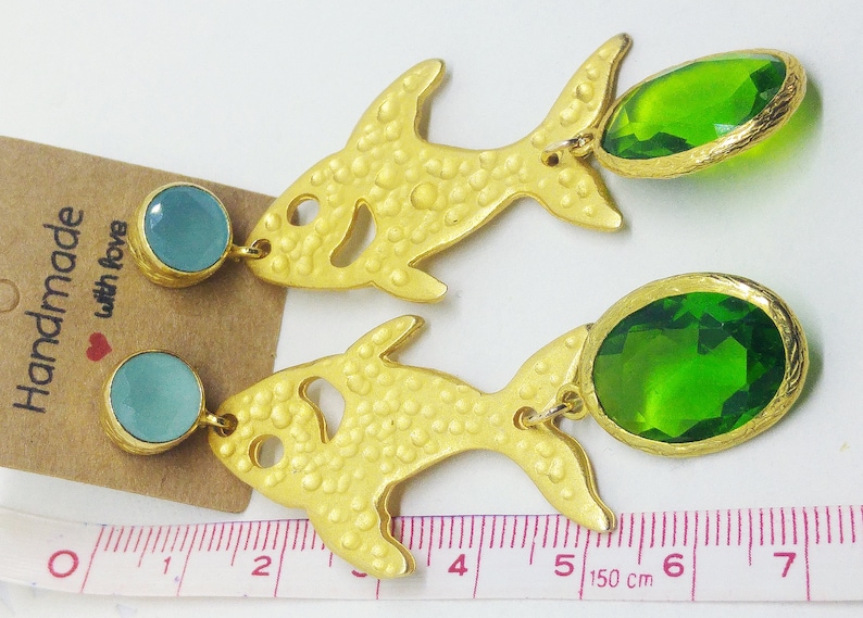 Orecchini Di Pesce A Goccia Astratti Sterling Silver 925 - Foto 7