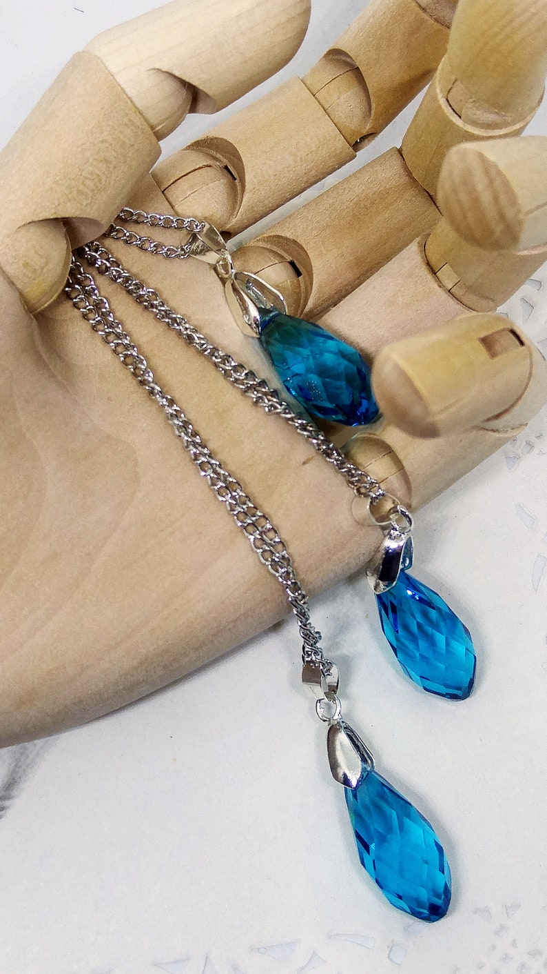 Sword Art Online inspired Asuna's blue crystal necklace