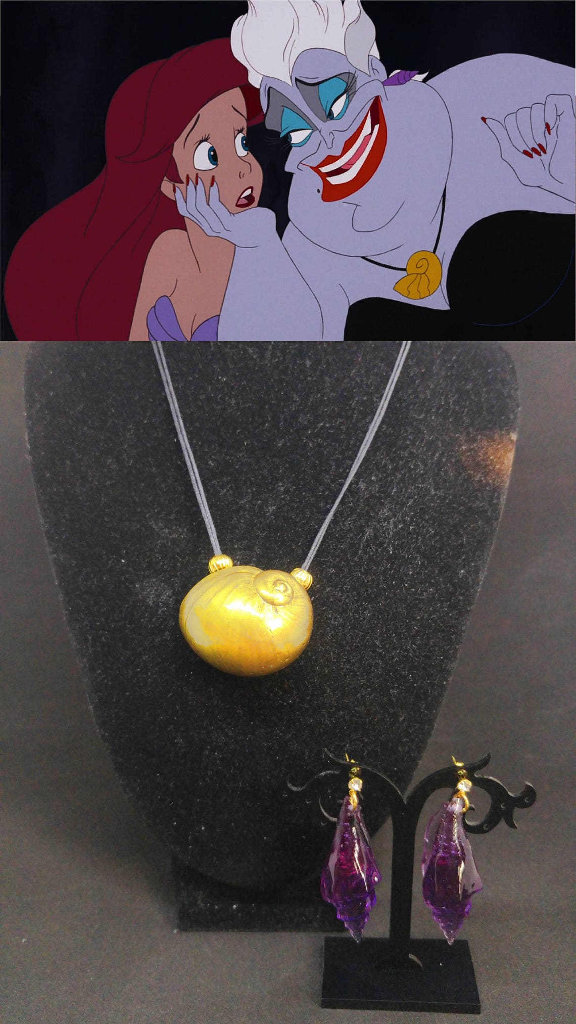 Ursula's Shell Necklace and Earrings Sea Witch From the Etsy