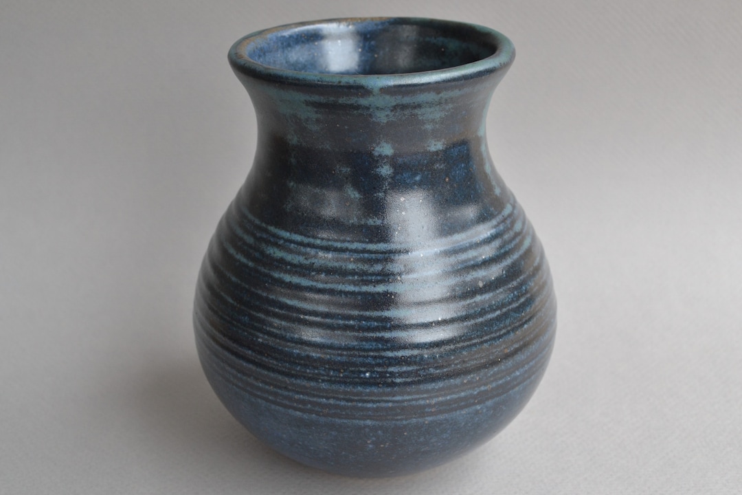 Wheel Thrown Stoneware Pottery Vase Reduction Fired With Satin Matte ...