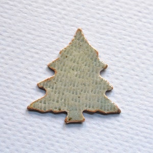 Handmade Evergreen Tree made of Stoneware Clay and  Reduction Fired for a Celadon Glaze