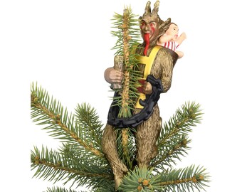 Tree Buddees Creepy Krampus Tree Topper for Christmas or Halloween Trees - Large 10"